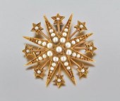 An English Gold and Seed Pearl
