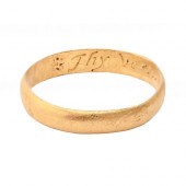 An English gold posy ring, 17t
