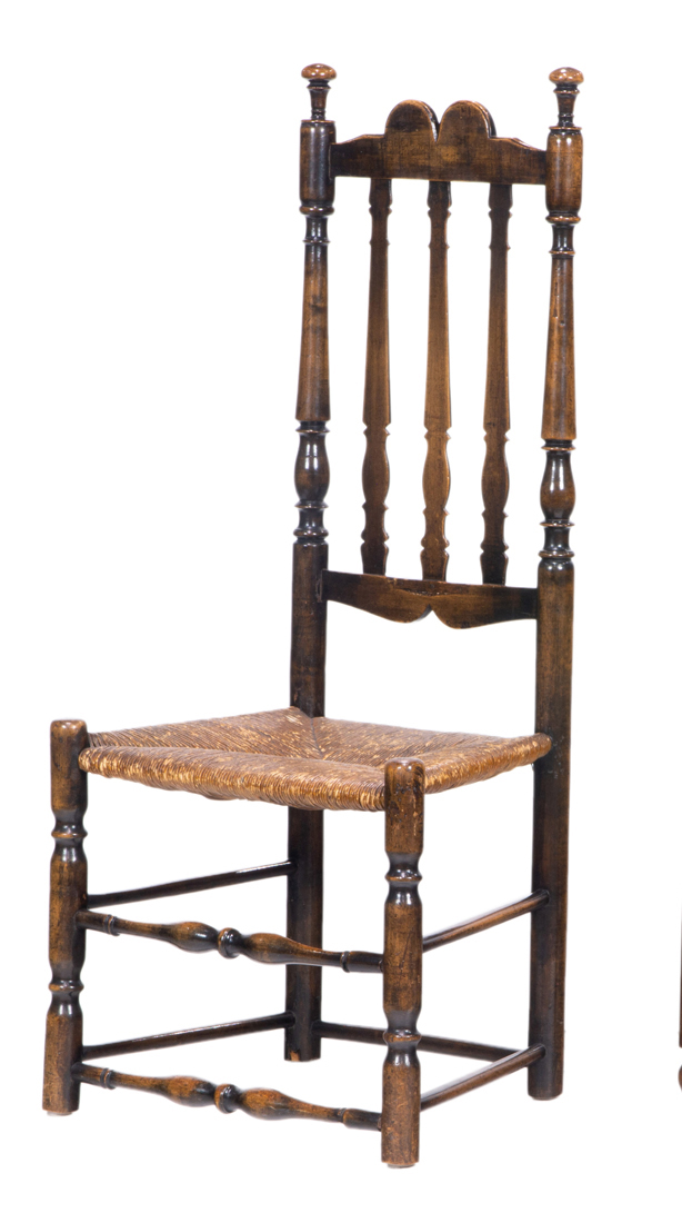 AN ENGLISH HIGH BACK SIDE CHAIR