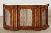 AN ENGLISH INLAID BURR WALNUT