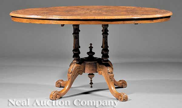 An English Inlaid Circassian Walnut