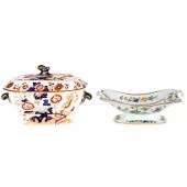 AN ENGLISH IRONSTONE TUREEN AN