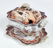 AN ENGLISH IRONSTONE TUREEN ON