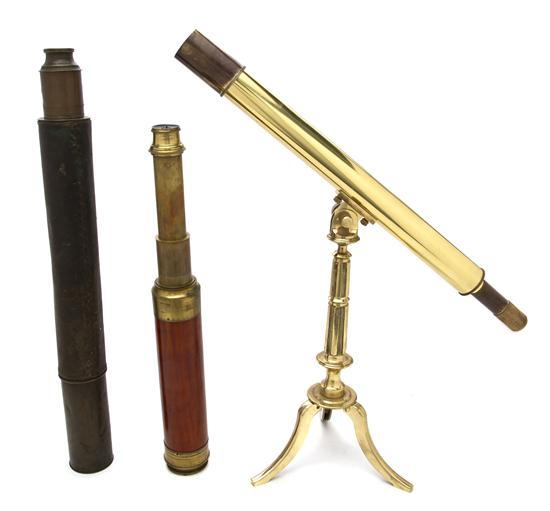 An English Leather Clad Telescope