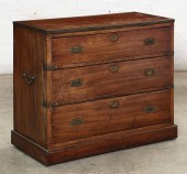 AN ENGLISH MAHOGANY CAMPAIGN C