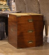 AN ENGLISH MAHOGANY CAMPAIGN C