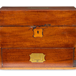 An English Mahogany-Cased Bottle