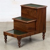AN ENGLISH MAHOGANY LIBRARY ST