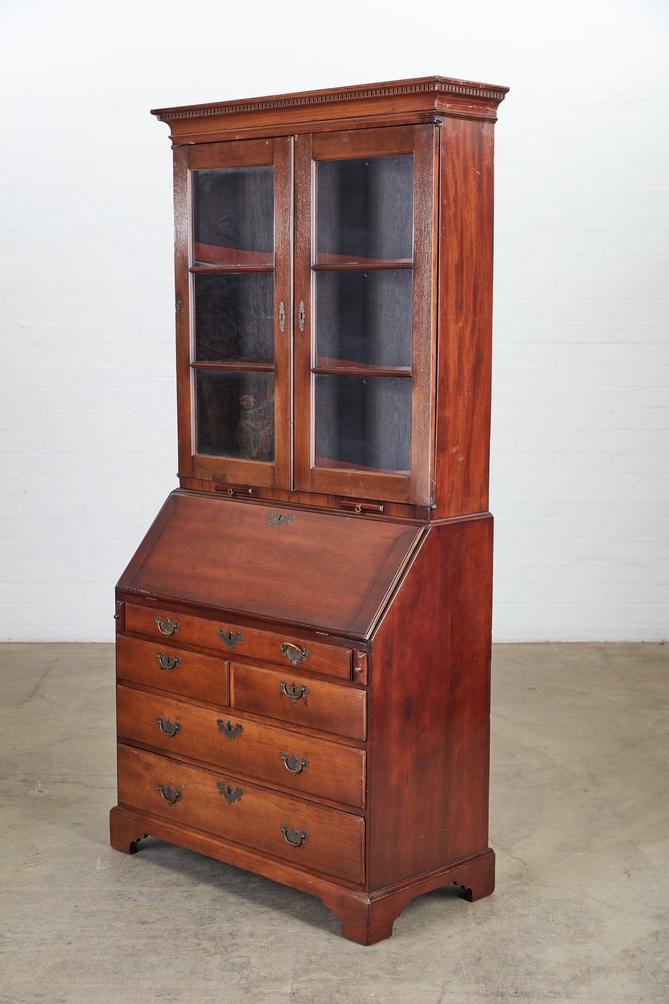 AN ENGLISH MAHOGANY SECRETARY