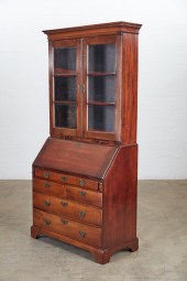 AN ENGLISH MAHOGANY SECRETARY