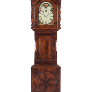 An English Mahogany Tall Case Clock