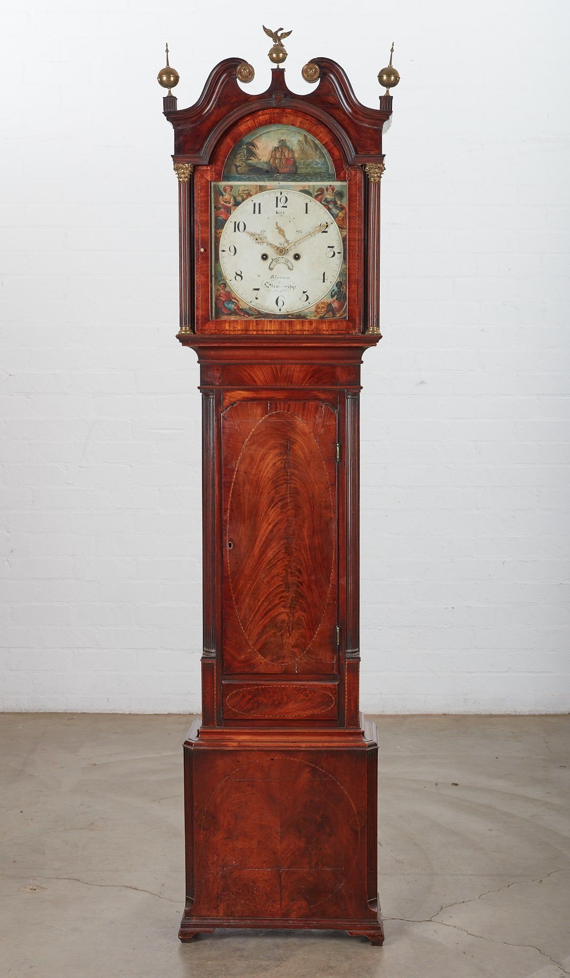 AN ENGLISH MAHOGANY TALL CASE