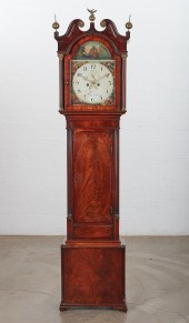AN ENGLISH MAHOGANY TALL CASE