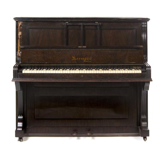 An English Mahogany Upright Piano