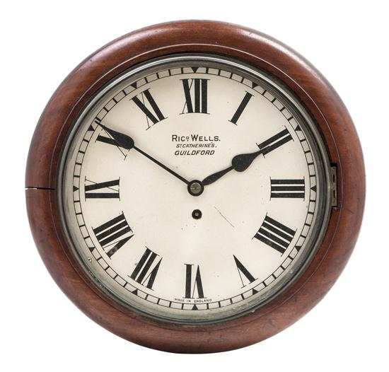 An English Mahogany Wall Clock