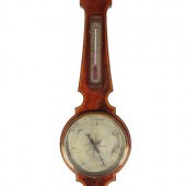 An English Mahogany Wheel Baro