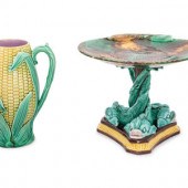 An English Majolica "Corn" Pit