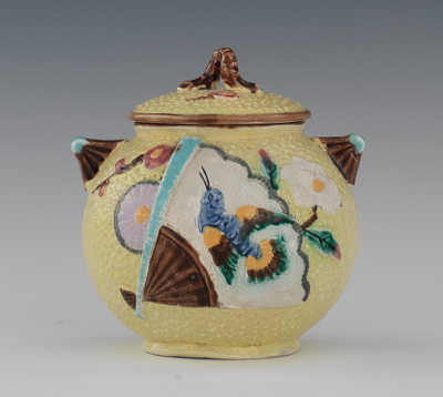 An English Majolica Sugar Bowl with