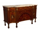 AN ENGLISH MARQUETRY BUFFETAn