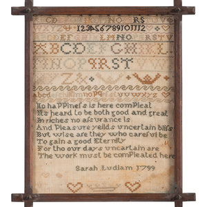 An English Needlework Embroidered