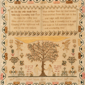An English Needlework Embroidered