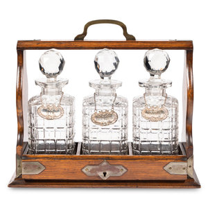 An English Oak and Cut Glass