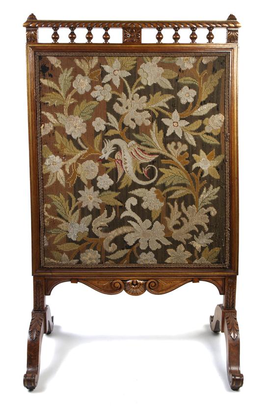 An English Oak and Needlepoint
