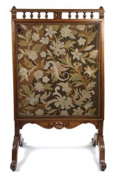 An English Oak and Needlepoint
