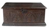 AN ENGLISH OAK COFFER An Engli