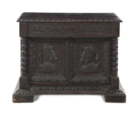 * An English Oak Console Cabinet