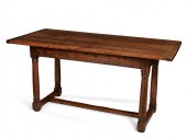 AN ENGLISH OAK REFECTORY TABLE
