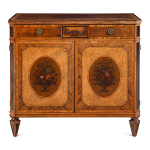 An English Painted Burr Yew Wood,