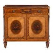 An English Painted Burr Yew Wo