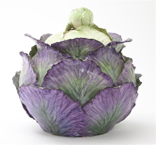 An English Painted Ceramic Tureen