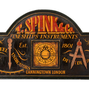 An English Painted Trade Sign Early