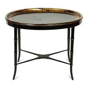 An English Papier-Mâché Tray on a