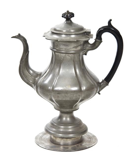 An English Pewter Coffee Pot