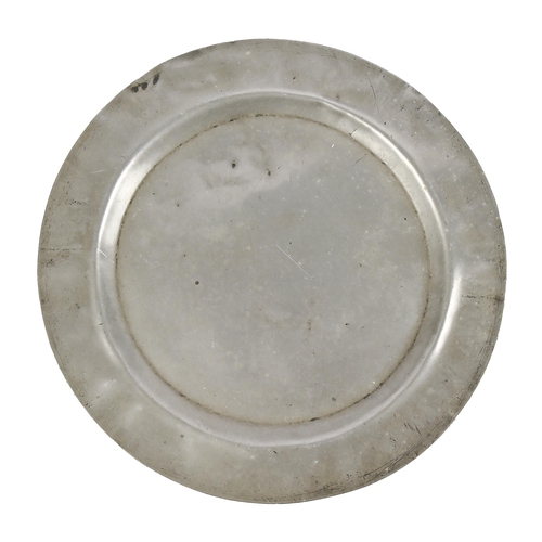 An English pewter plate, early 19th