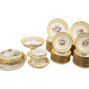 An English Porcelain Dinner Service