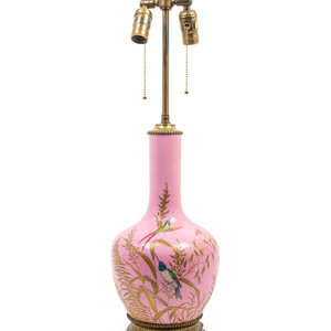 An English Porcelain Vase Mounted