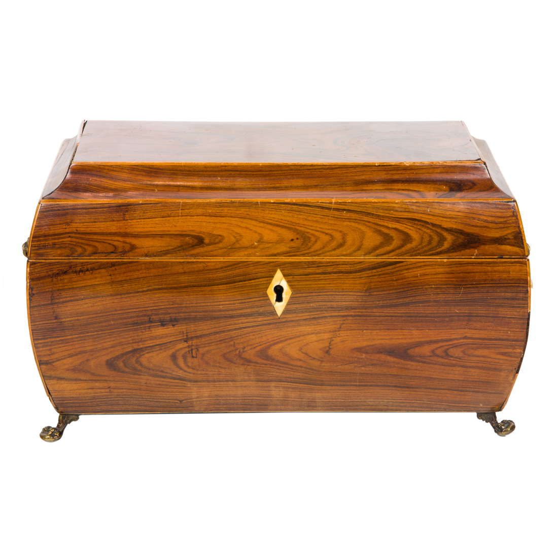 AN ENGLISH REGENCY TEA CADDY An