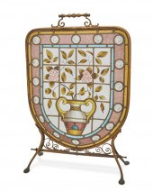 AN ENGLISH REVERSE-PAINTED LEA