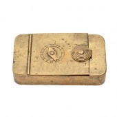 An English sheet brass snuff b