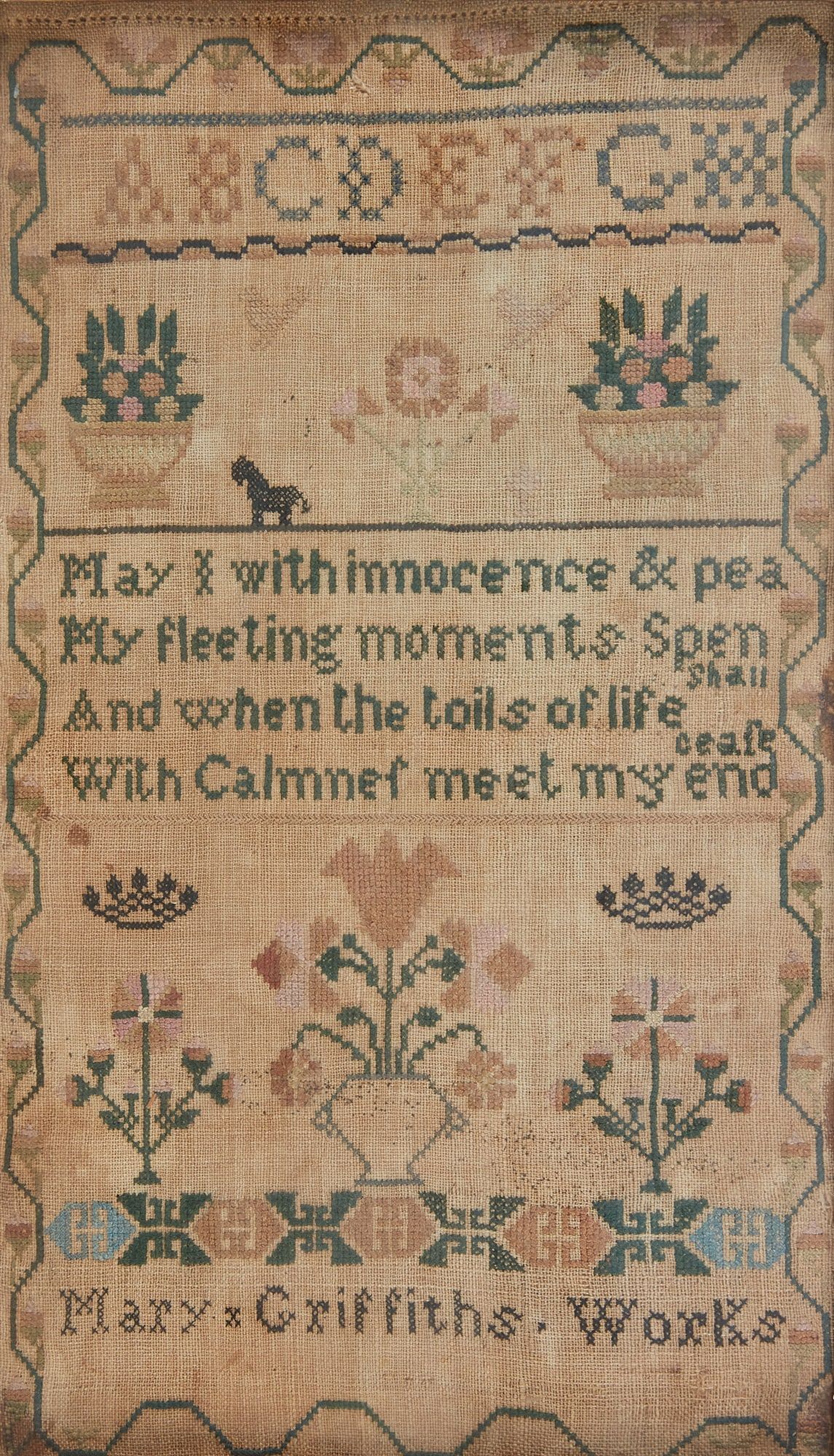 AN ENGLISH SILK AND LINEN