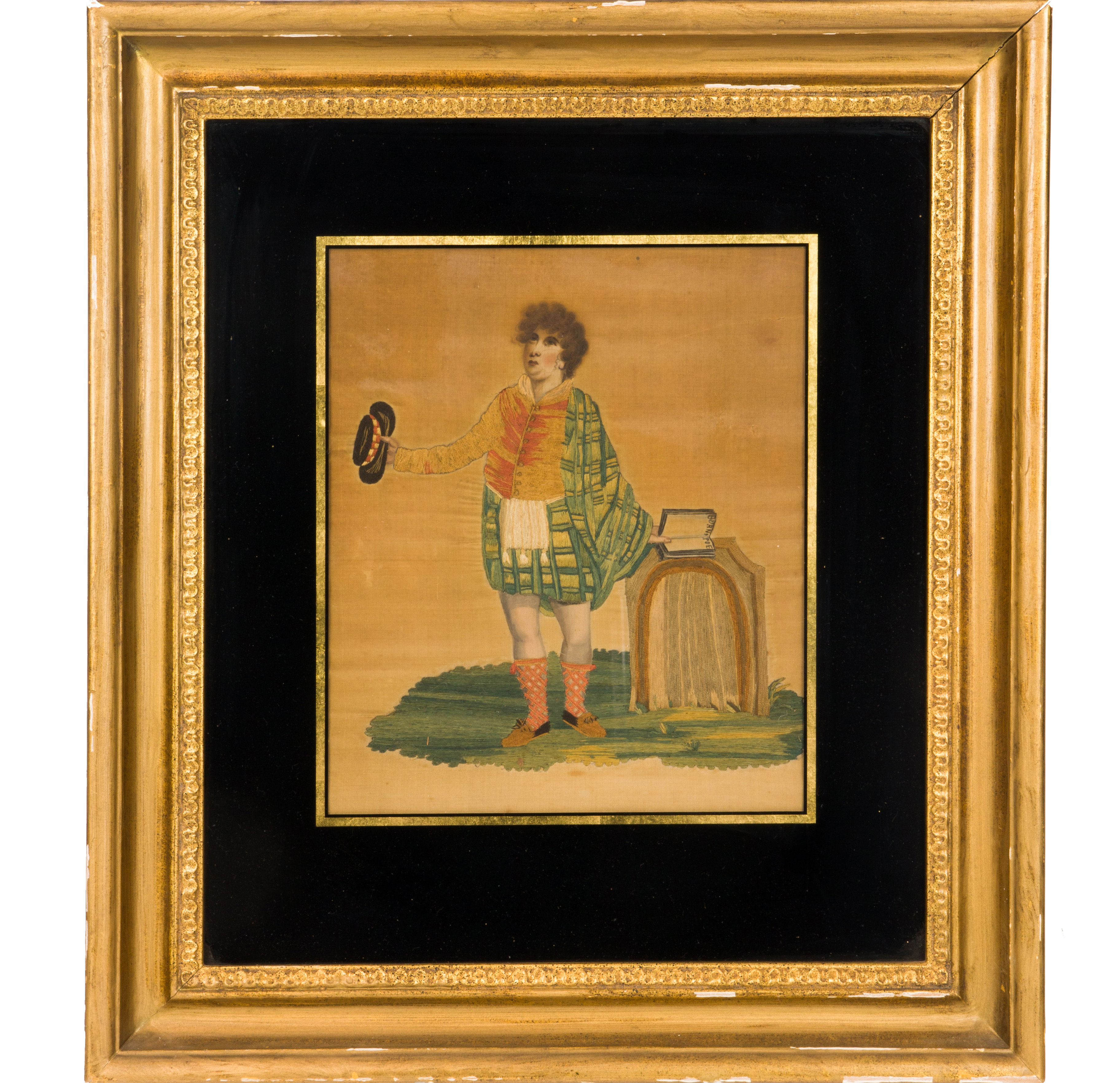 AN ENGLISH SILK EMBROIDERED PICTURE