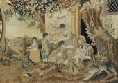 AN ENGLISH SILKWORK DEPICTION