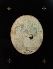 AN ENGLISH SILKWORK PICTURE OF