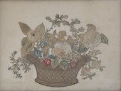 AN ENGLISH SILKWORK STILL LIFE