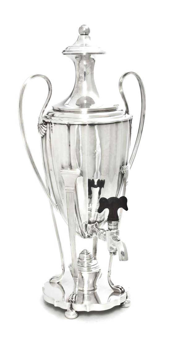 *An English Silver Coffee Urn I. S.