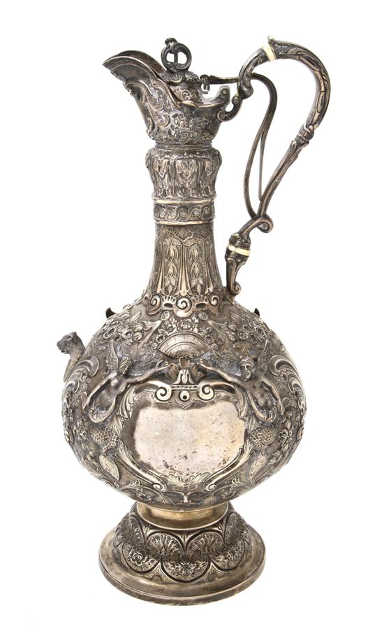 *An English Silver Ewer Walter John